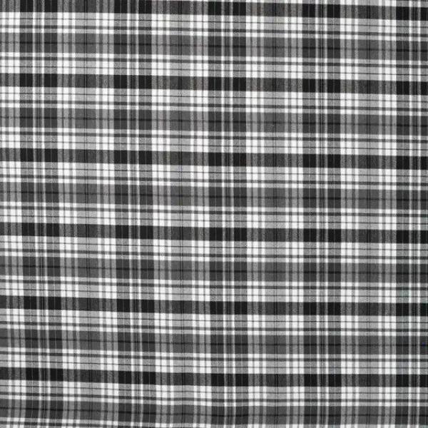 Polyester-Webware Karo in Schwarz/Weiß, Meterware im Detail